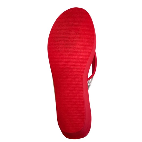 RED WEDGES FLIP-FLOPS - Picture 4 of 4